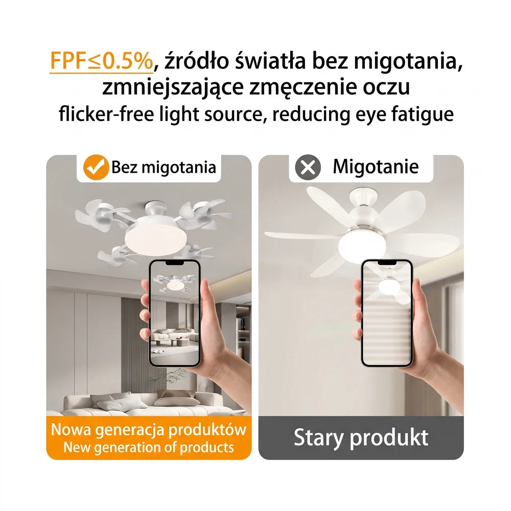 Alvors™ Wentylator sufitowy z oświetleniem LED