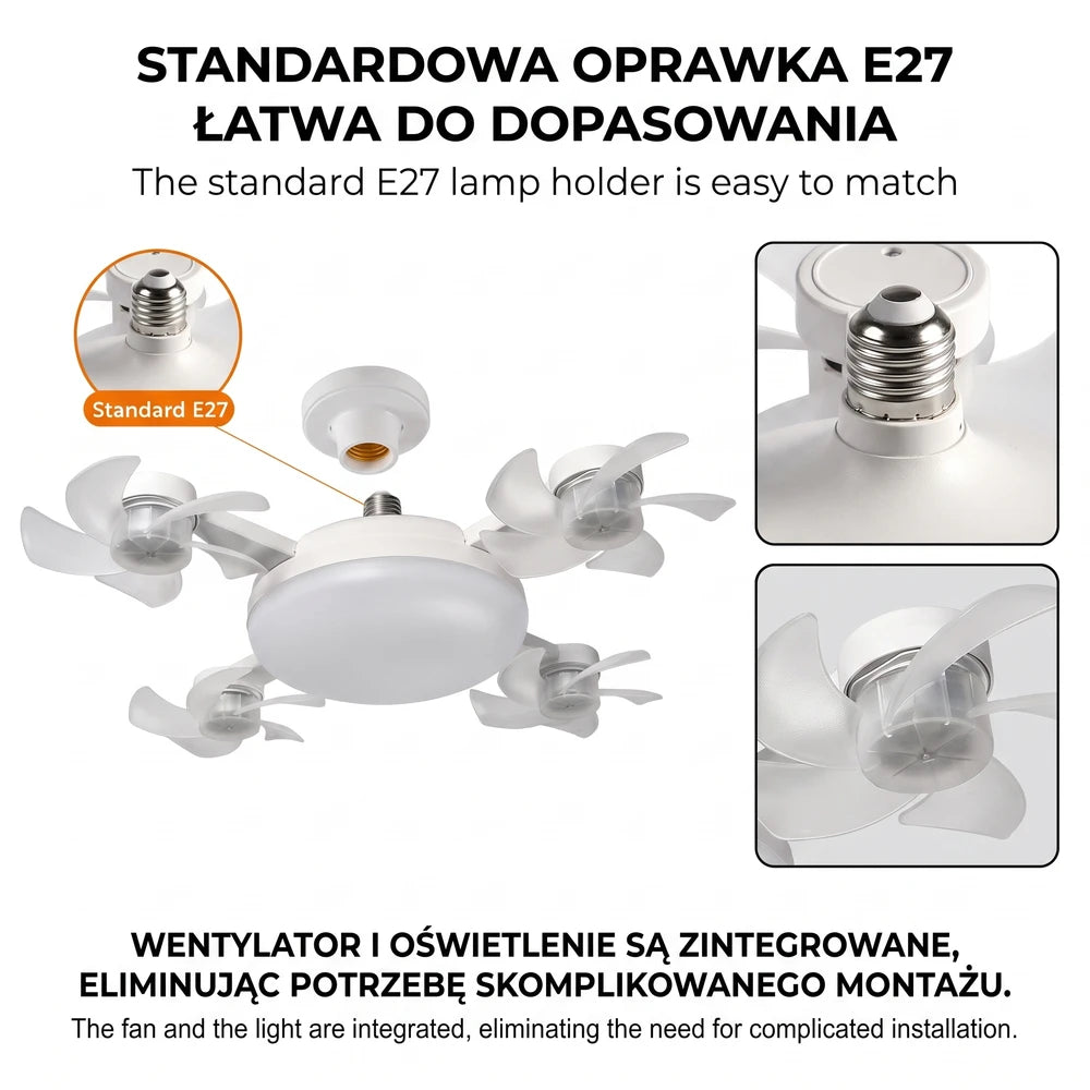 Alvors™ Wentylator sufitowy z oświetleniem LED