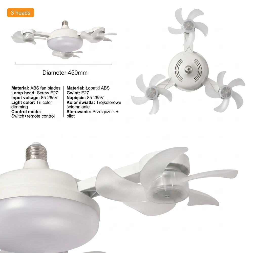 Alvors™ Wentylator sufitowy z oświetleniem LED